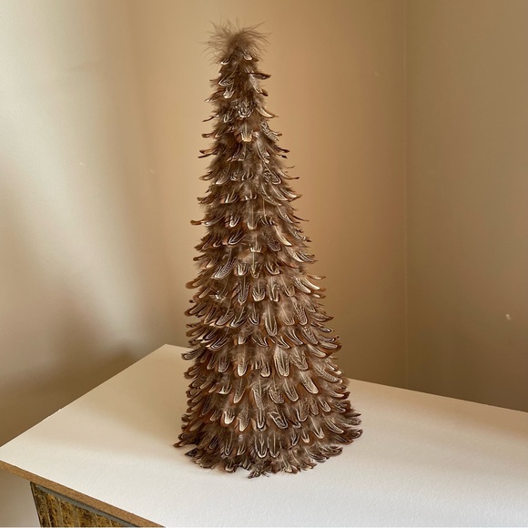 Vintage Handmade Pheasant Feather Tree - Picture 3 of 10